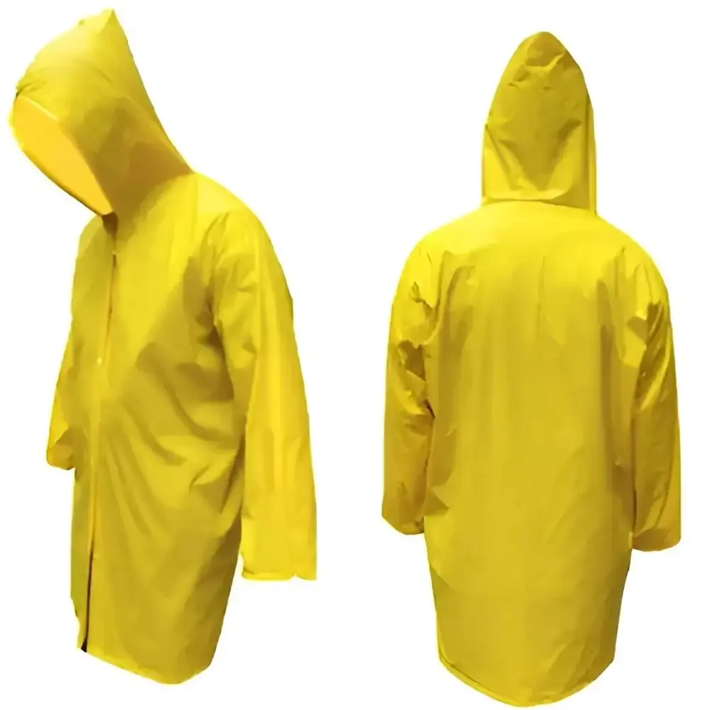 Capa de chuva PVC forrado com capuz fixo e manga longa Evald — fotografia 3
