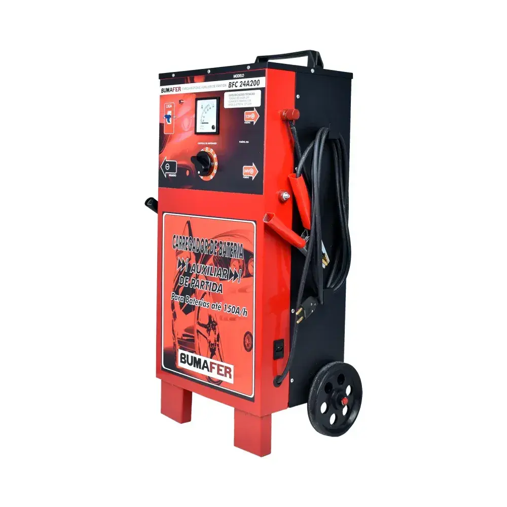 Carregador de bateria BFC24A200 180A bivolt Bumafer — fotografia 7