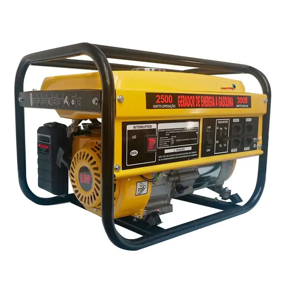 Gerador de energia à gasolina 3.0KVA 4T 3000W bivolt iwgeg ImportWay