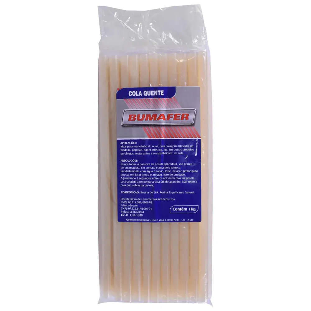 Cola quente bastão amarelo ouro 1KG bmfcbrasil Bumafer