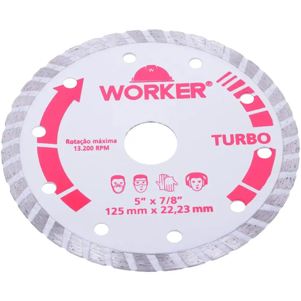 Disco diamantado turbo 125MM .2MM Worker — fotografia 7