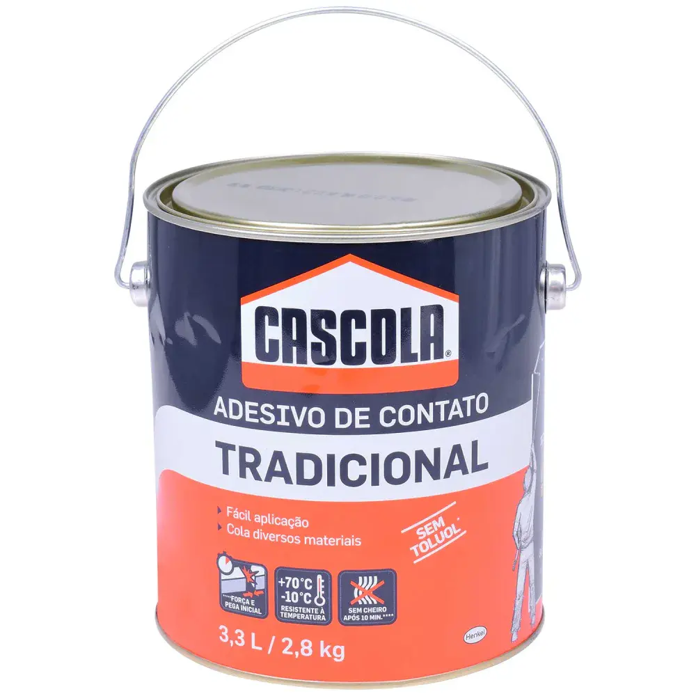 Adesivo de contato cascola tradicional sem toluol 2,8KG Henkel — fotografia 2