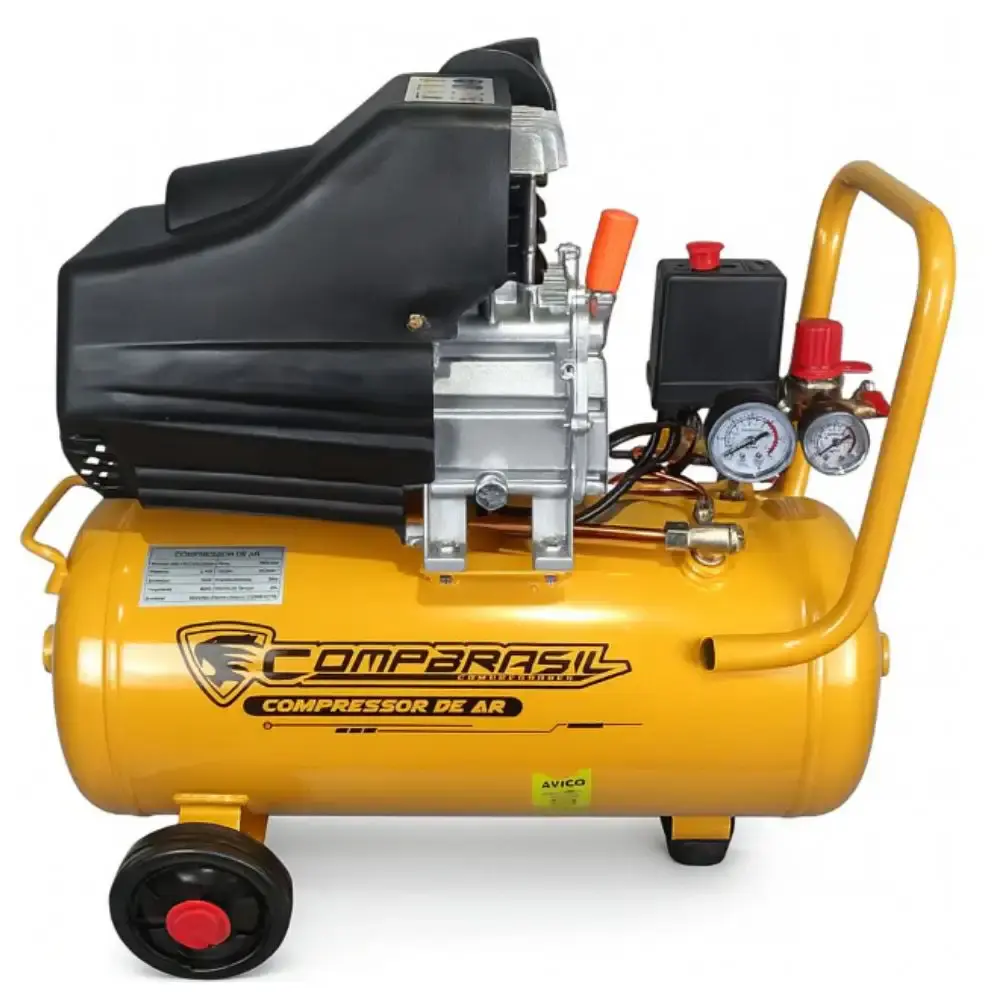 Compressor portátil lub 8,6 pés 2HP 50L com kit 5 peças evald tractor Compbrasil 220 V — fotografia 12