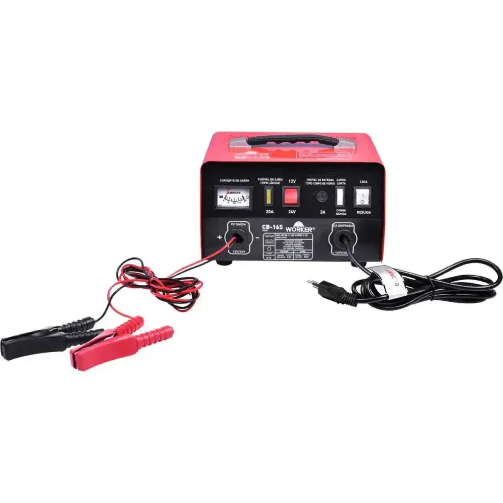 Carregador de bateria CB16S 60HZ 127V portátil Worker — fotografia 7