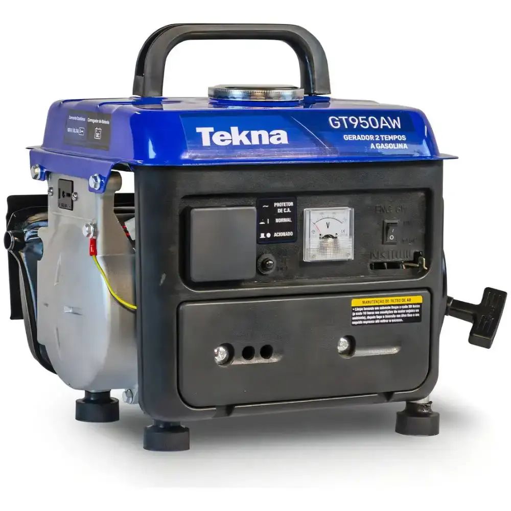 Gerador de energia à gasolina 2T GT950AW monofásico 750W Tekna 110V
