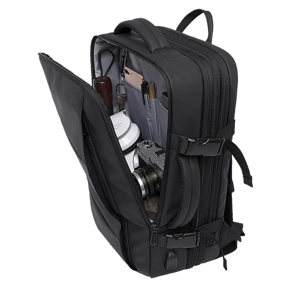 Mochila travel 40L preta Kala — fotografia 4