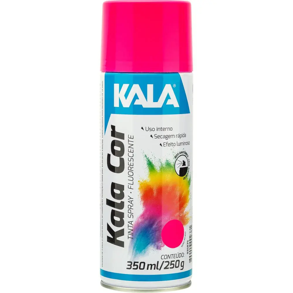Tinta spray fluorescente Kala rosa 350ML — fotografia de referência