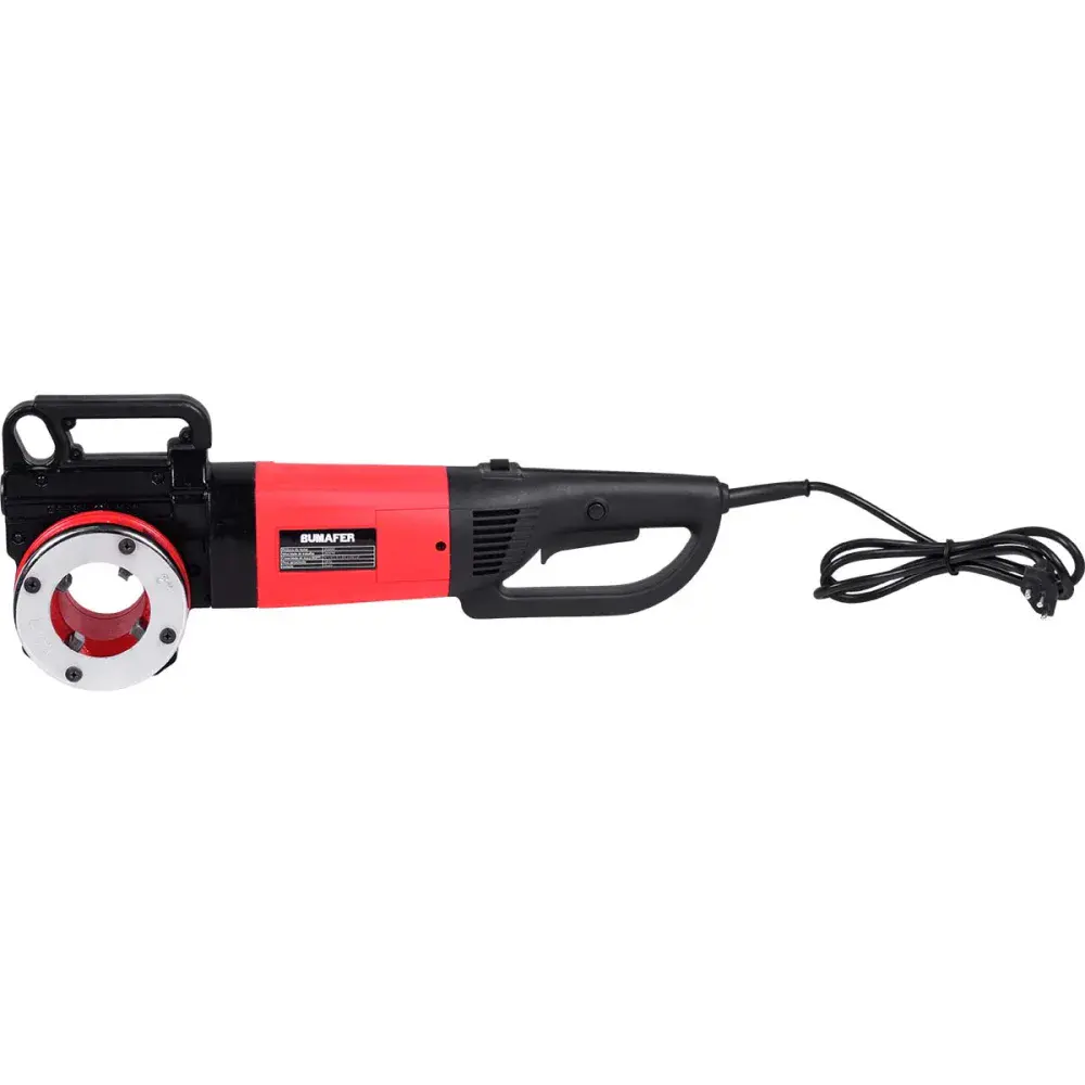Rosqueadeira elétrica bspt 1/2 a 2" 2000W 220V completa Bumafer — fotografia 4