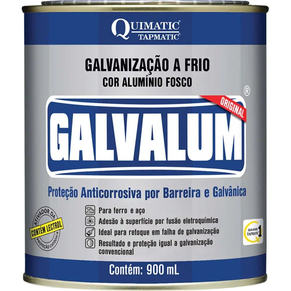 Galvanização de alumínio fosco galvalum 900ML quimatic Quimatic Tapmatic