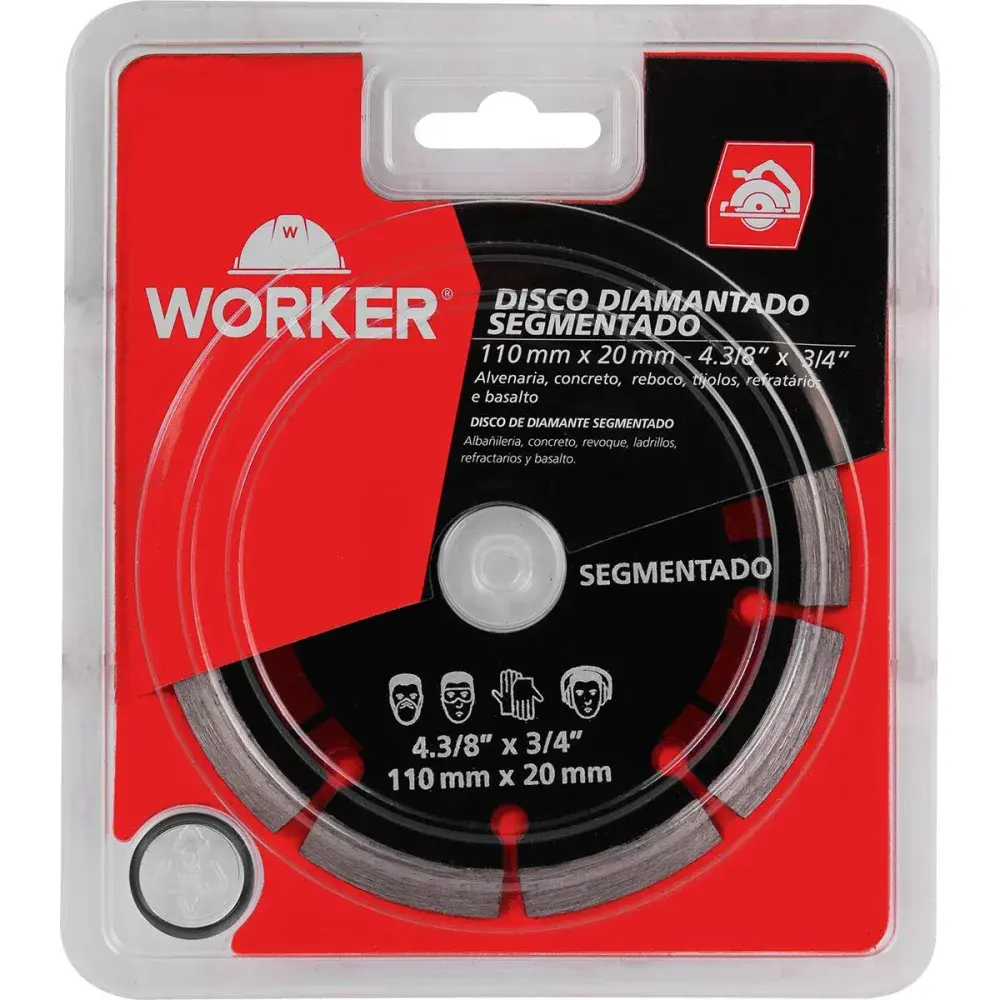 Disco de corte diamantado segmentado 4.3/8 15000RPM Worker — fotografia 6