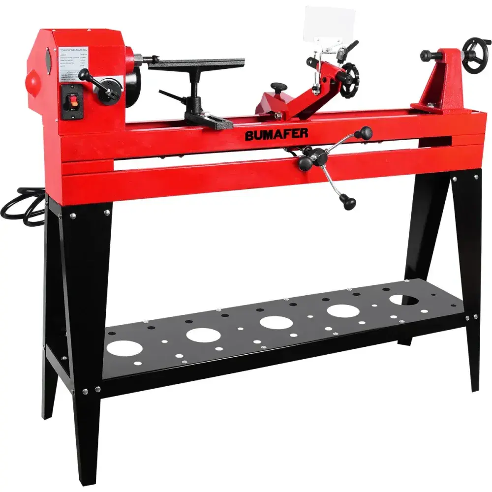Torno para madeira copiador 1000MM 550W bivolt Bumafer — fotografia 8