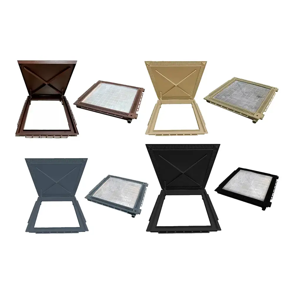 Tampão 90 x 90CM articulada rebaixada com grelha cores diversas Utildecor