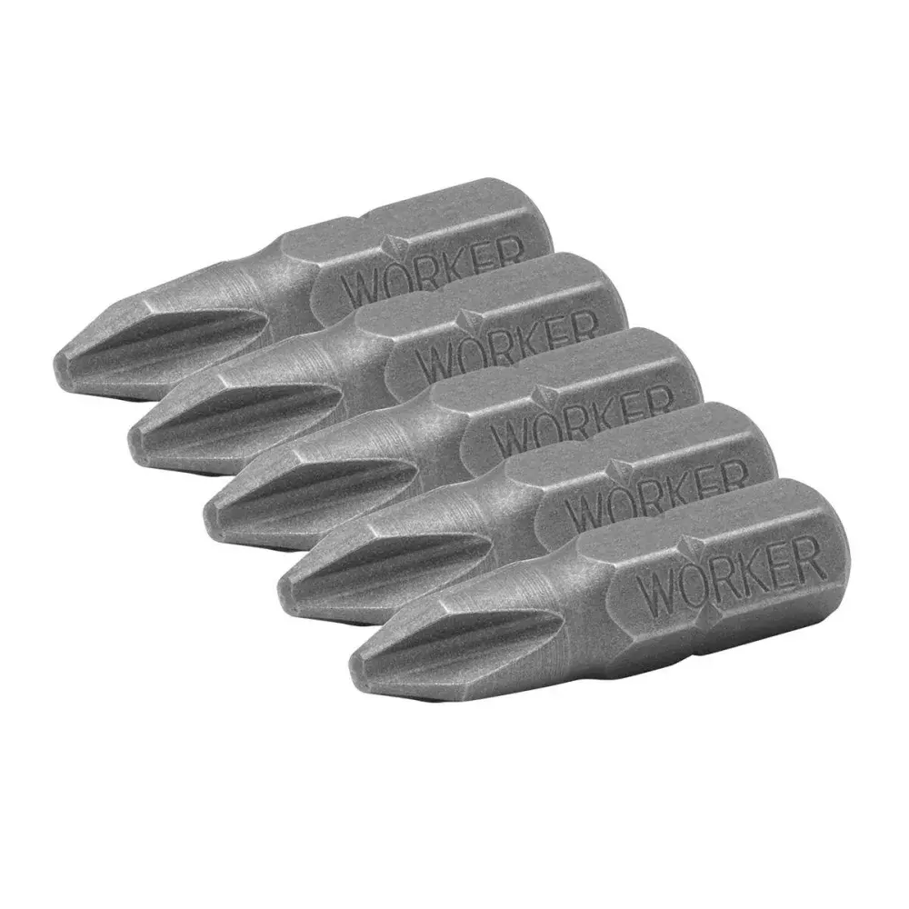 Bits 1/4 ponta phillips PH2 x 38.1MM 5 peç 492965 Worker — fotografia de referência
