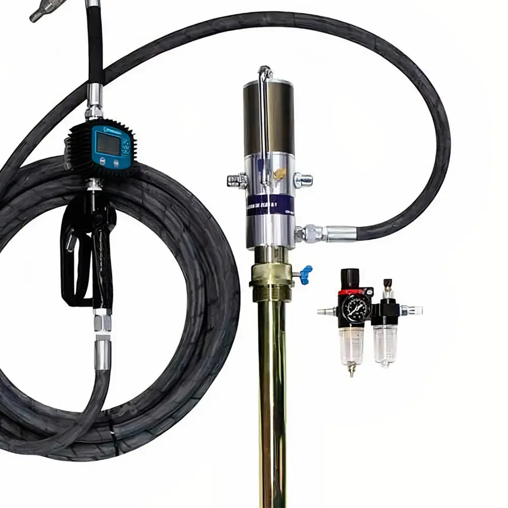 Kit propulsora pneumática para óleo com medidor, regulador e mangueira 10 metros 8714 Bremen — fotografia 4