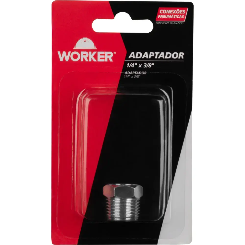 Adaptador 1/4(MACHO) x 3/8(FÊMEA) 1 peça Worker — fotografia 9