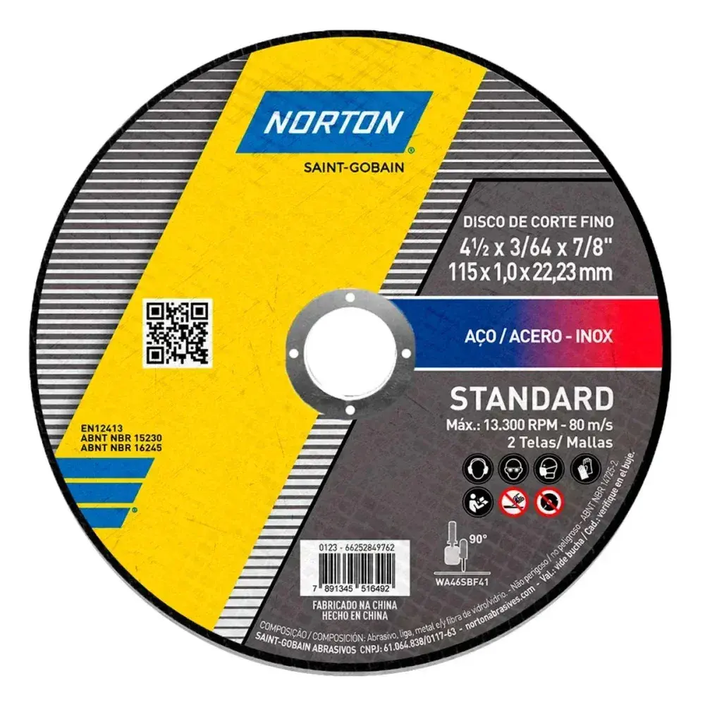 Disco de corte standard 115X1,0X22,23MM Norton — fotografia 2