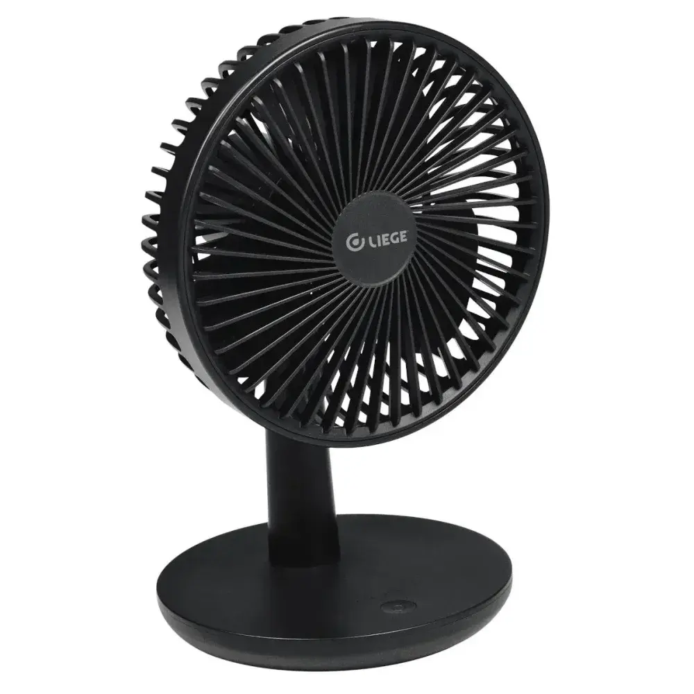 Ventilador de mesa portátil 5W preto Liege — fotografia 3