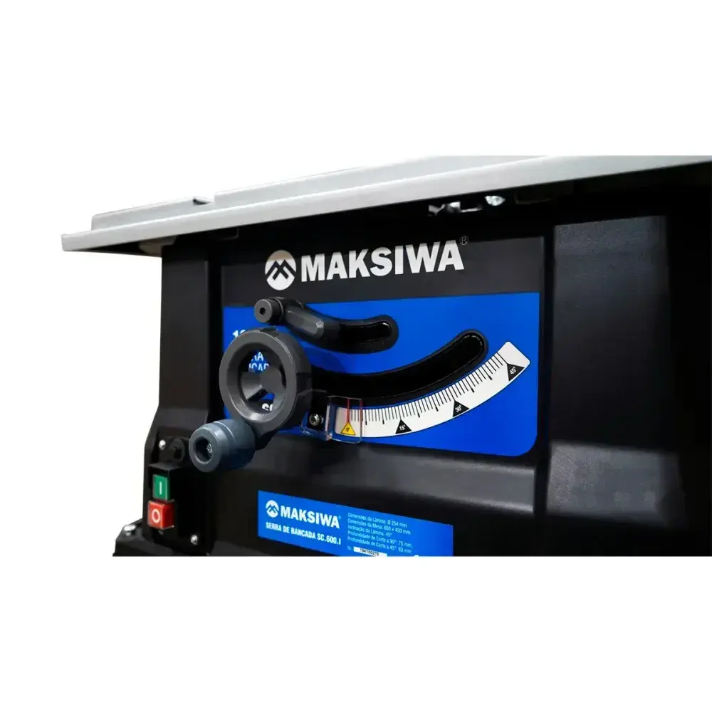 Serra circular de bancada 10” 1800W 110V Maksiwa — fotografia 12