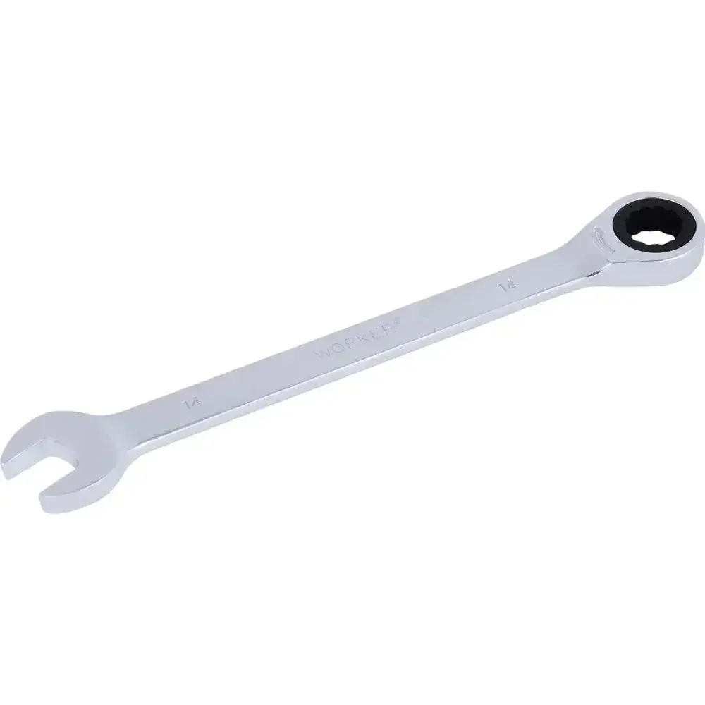 Chave combinada com catraca cromo vanádio 14MM Worker — fotografia 8
