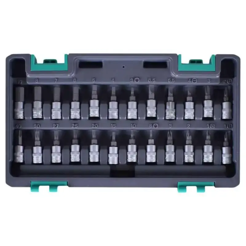 Jogo de soquetes 1/4 POL kit com 57 peças e catraca Stels — fotografia 4