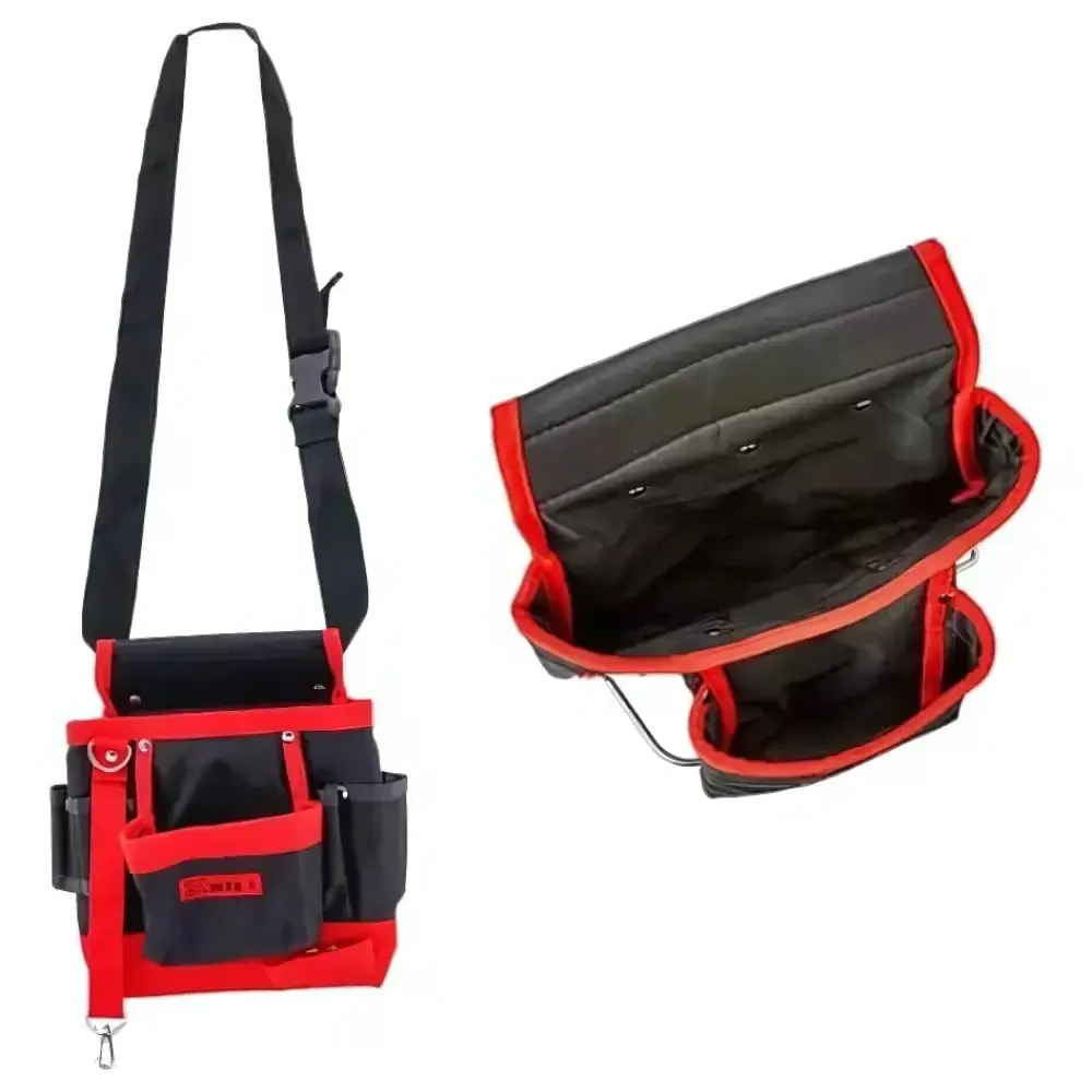 Kit ferramentas com 6 peças e bolsa em lona com 7 bolsos e cinto Sparta — fotografia 3