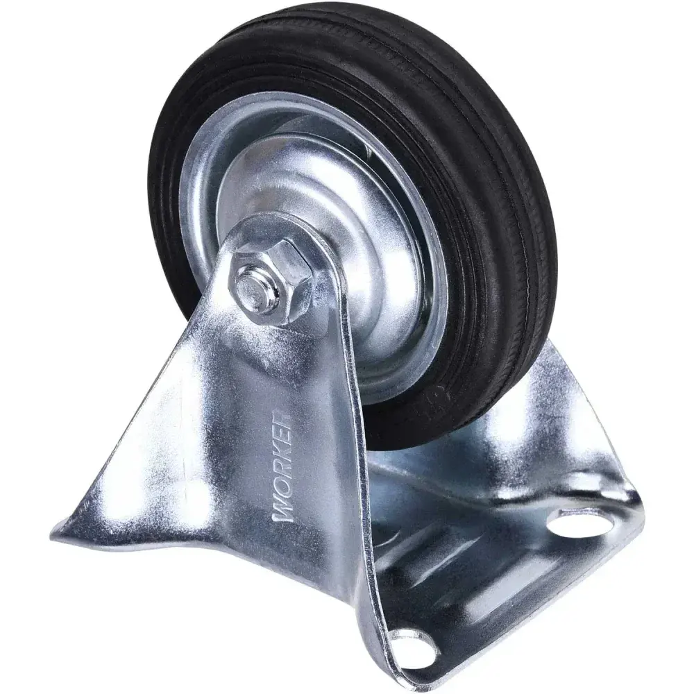 Rodízio de borracha 3 75MM fixo preto Worker — fotografia 9