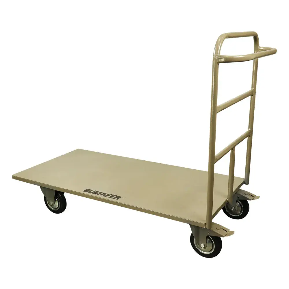 Carro plataforma aço 1200X600MM aba fixa Bumafer — fotografia 3
