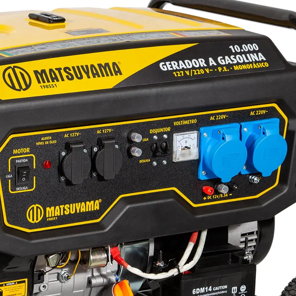 Gerador à gasolina 10000NG 460CC mono 127/220V Matsuyama — fotografia 3