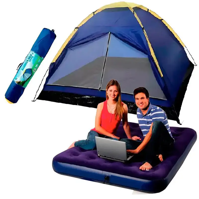 Barraca para camping 4 pessoas ImportWay com colchão inflável casal