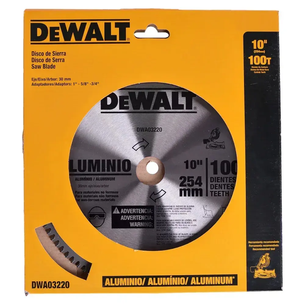 Disco de serra esquadria para alumínio 10 100 dentes Dewalt — fotografia 10