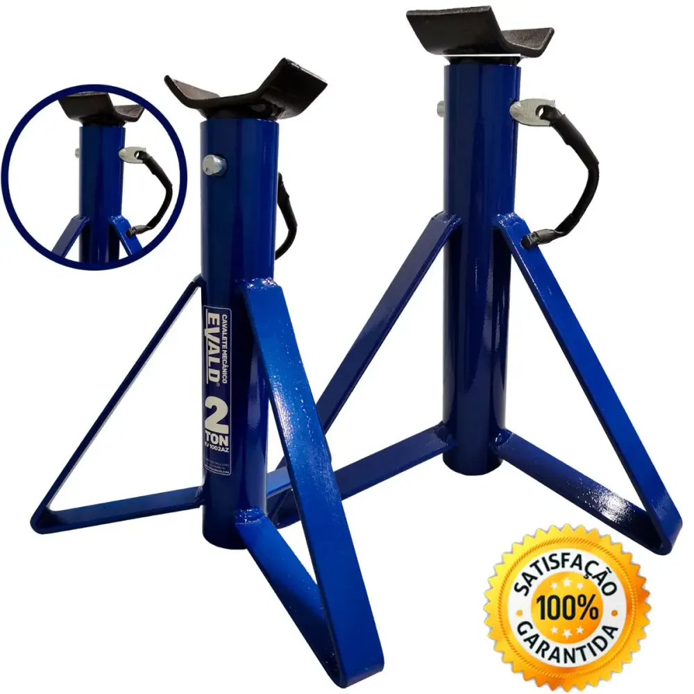Cavalete mecânico automotivo 2 TON kit 2 peças EV1002AZ Evald — fotografia 2
