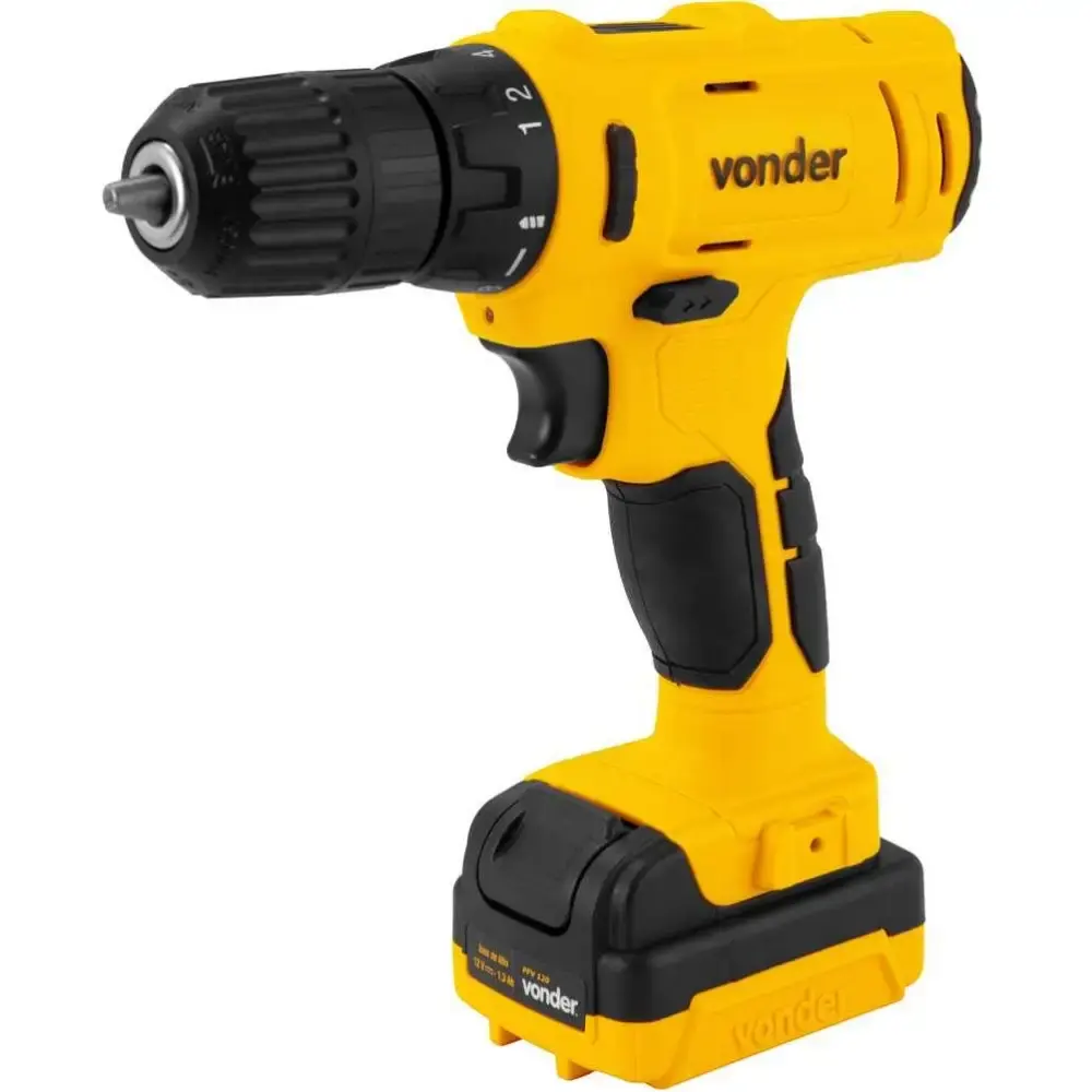 Parafusadeira furadeira 12V com carregador bivolt maleta e acessórios PFV120 Vonder — fotografia 2