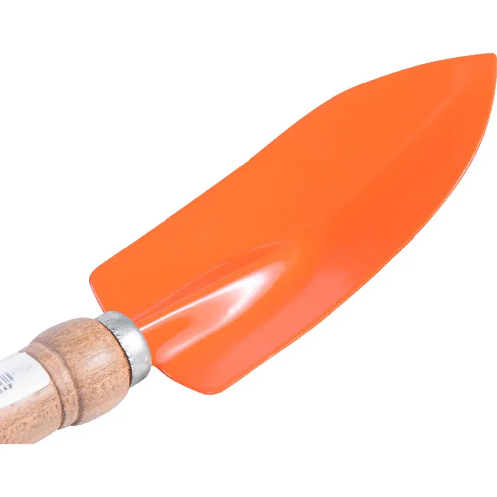 Pazinha estreita para jardinagem cabo de madeira laranja Kala — fotografia 5