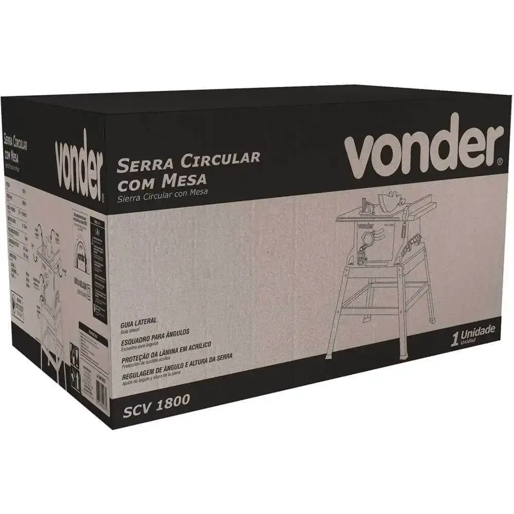 Serra circular de bancada 10 POL 1800W SCV 1800 Vonder 220 V — fotografia 8