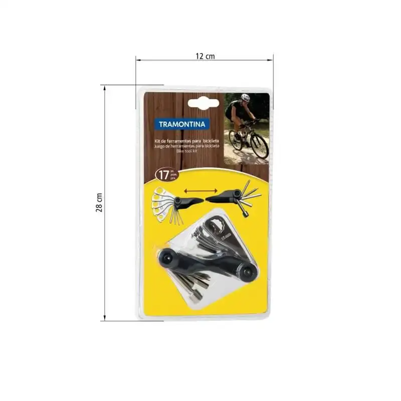 Kit de ferramentas para ciclistas bike bicicletas com 17 peças Tramontina — fotografia 5