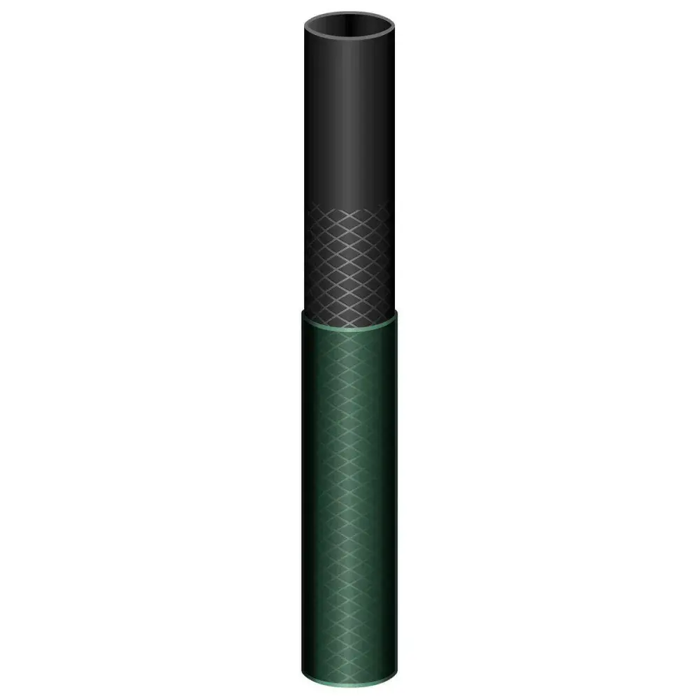 Mangueira flex em pvc 3 camadas 20M verde com suporte mural Tramontina — fotografia 2