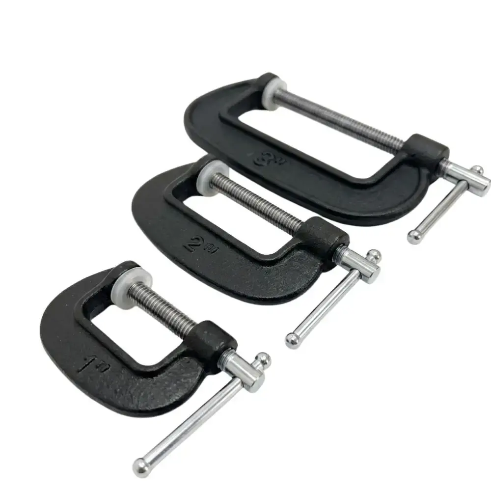 Jogo de grampos sargento tipo c kit com 3 peças Evald — fotografia 4