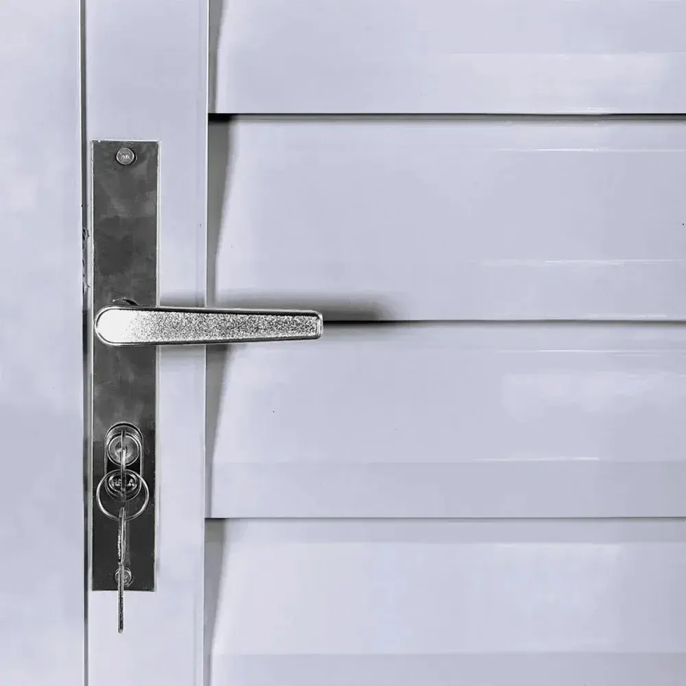 Porta veneziana em alumínio branco 210X80CM Aluvid — fotografia 8