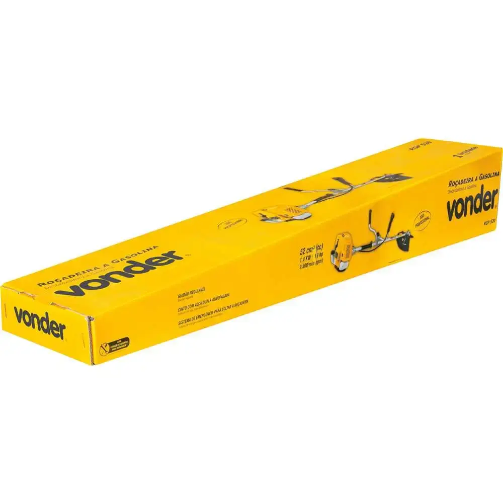 Roçadeira a gasolina 1,9HP 2 tempos 52CC RGP520 Vonder — fotografia 7