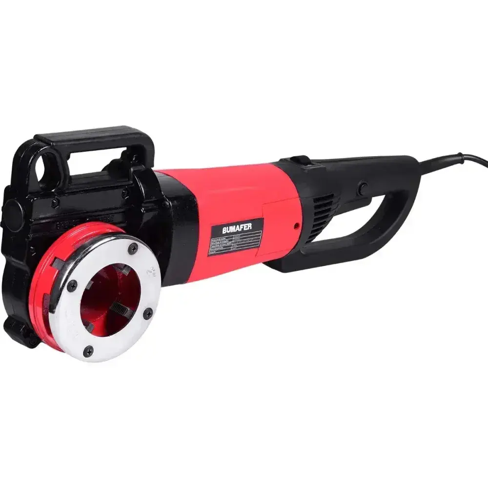 Rosqueadeira elétrica bspt 1/2 a 2" 2000W 220V completa Bumafer — fotografia 7