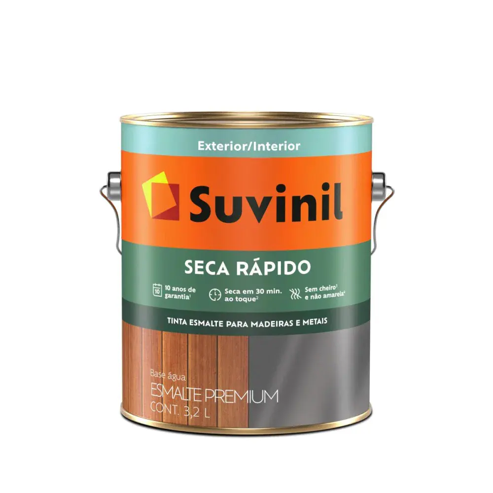 Esmalte seca rápido acetinado branco 3,2L suvinil Suvinil Selfcolor