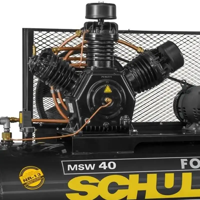 Compressor de ar 10 HP 40 pés 425 litros trifásico fort MSW 40/425 Schulz — fotografia 3