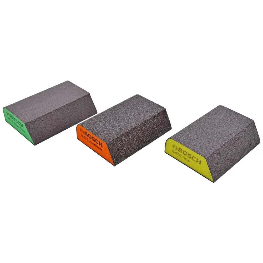 Kit de 3 esponjas abrasivas m,f,sf best profile Bosch