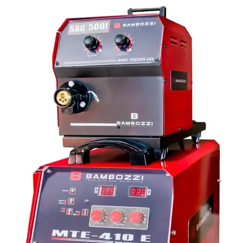 Solda mig. TIG e eletrodo multiprocesso 410E cabeçote externo SAG DI 500I trifásica Bambozzi — fotografia 3