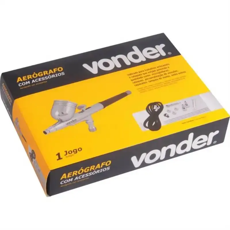 Aerógrafo com acessórios 13 peças AJ 013 Vonder — fotografia 4