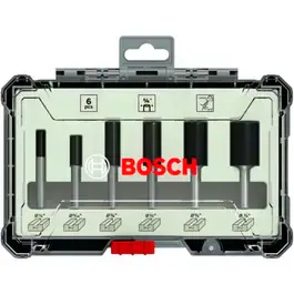 Kit 6 peças conjunto de fresas tupia encaixe de 1/4 POL Bosch — fotografia 2