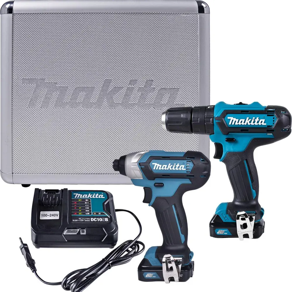 Kit furadeira e parafusadeira de impacto 12V cxt Makita