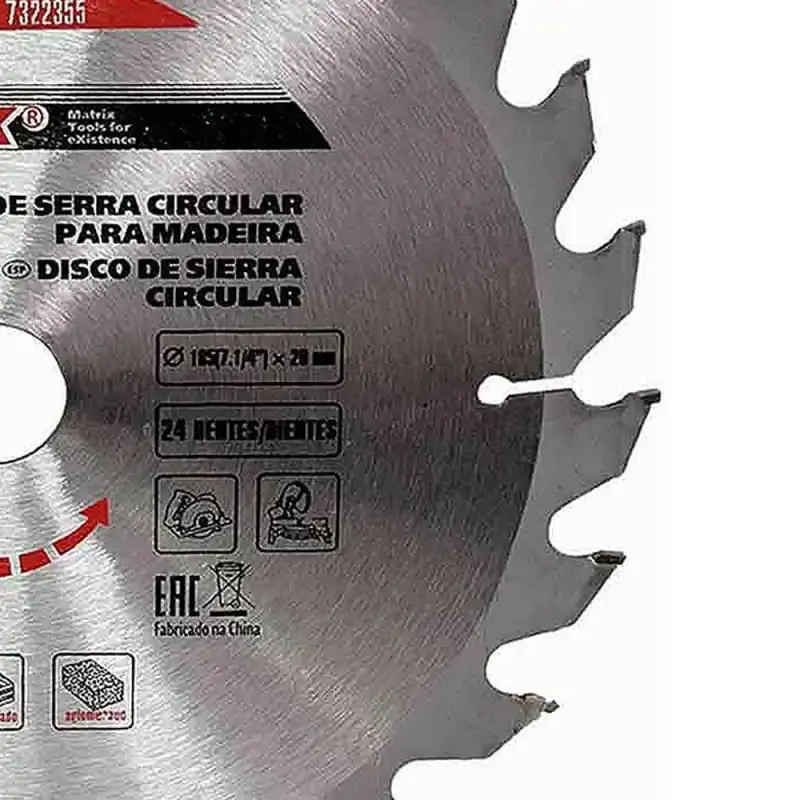 Serra Circular de Widea 7.1/4 Pol x 24 Dentes Furo 20MM 7322355 MTX — fotografia 4