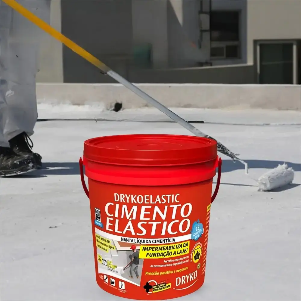 Manta líquida cimentícia impermeabilizante 4 KG drykoelastic Dryko — fotografia 3