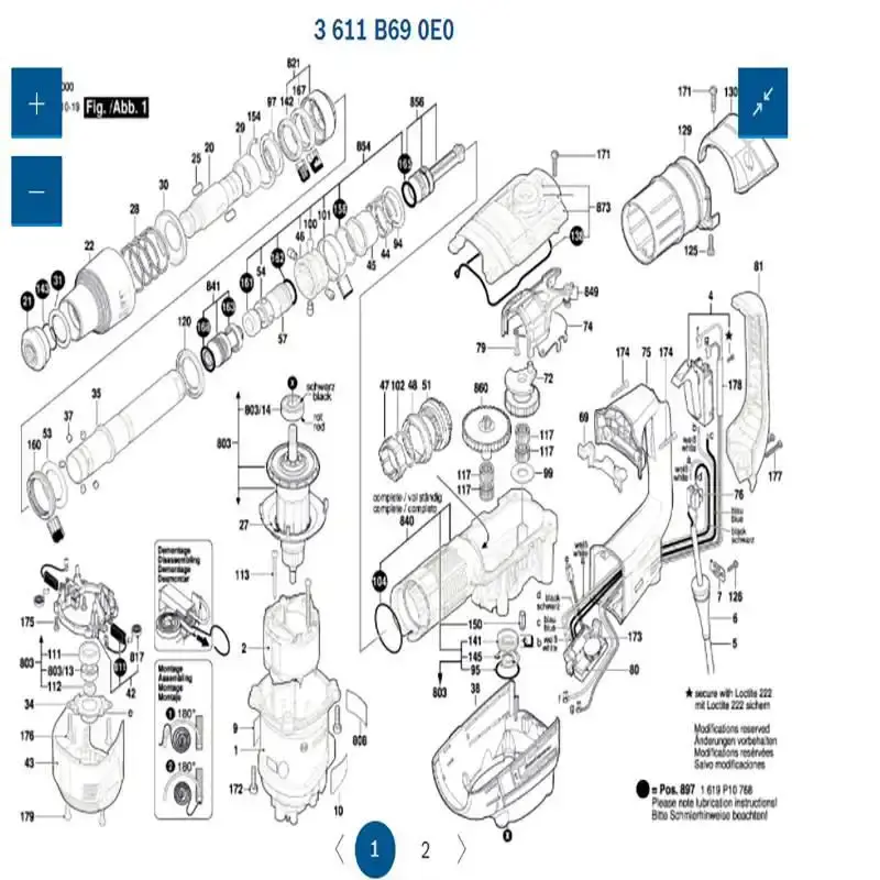 Induzido para martelo perfurador GBH 5-40 d em 220V 1619P10769 Bosch 220 V — fotografia 5